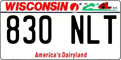 WI license plate 830NLT