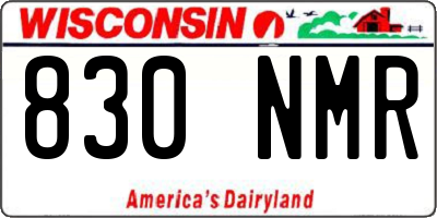 WI license plate 830NMR