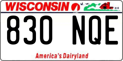 WI license plate 830NQE
