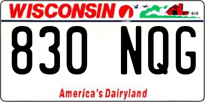 WI license plate 830NQG