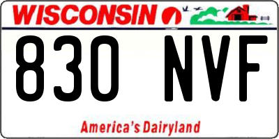 WI license plate 830NVF