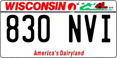 WI license plate 830NVI