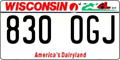 WI license plate 830OGJ