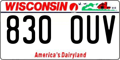 WI license plate 830OUV