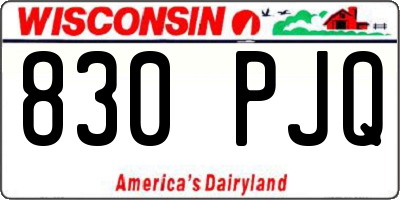 WI license plate 830PJQ
