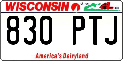 WI license plate 830PTJ