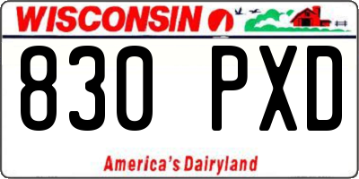 WI license plate 830PXD