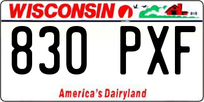 WI license plate 830PXF