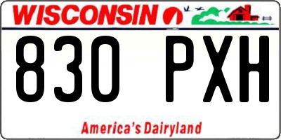 WI license plate 830PXH
