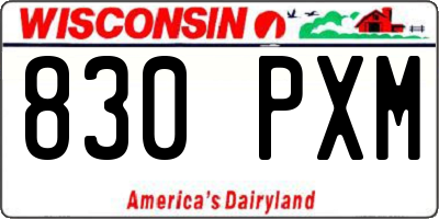 WI license plate 830PXM