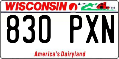 WI license plate 830PXN
