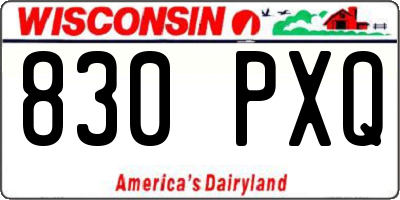 WI license plate 830PXQ