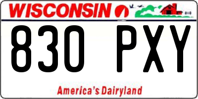 WI license plate 830PXY