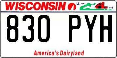 WI license plate 830PYH