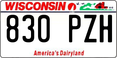 WI license plate 830PZH