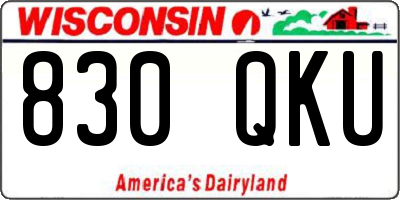 WI license plate 830QKU