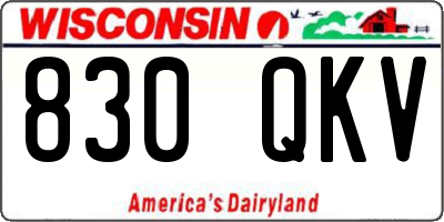 WI license plate 830QKV