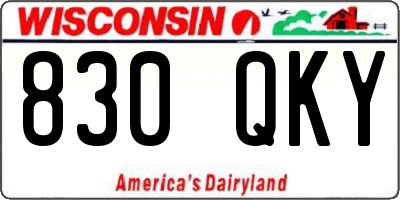 WI license plate 830QKY