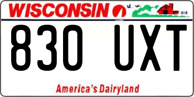 WI license plate 830UXT
