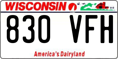 WI license plate 830VFH