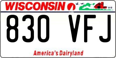 WI license plate 830VFJ