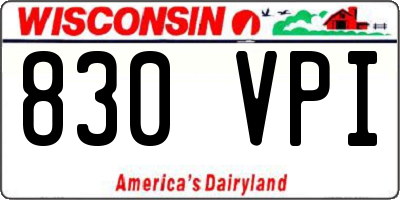 WI license plate 830VPI
