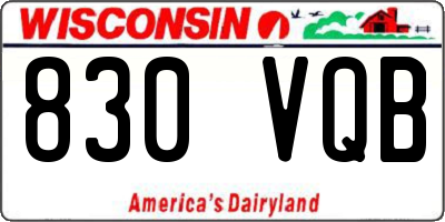 WI license plate 830VQB