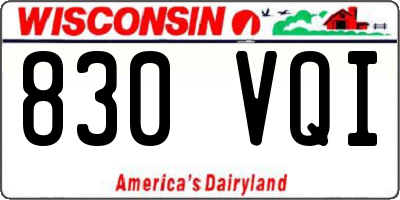 WI license plate 830VQI