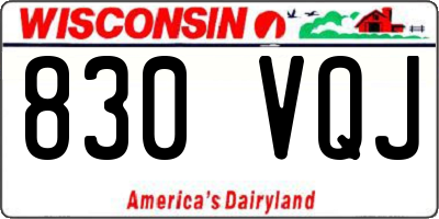 WI license plate 830VQJ