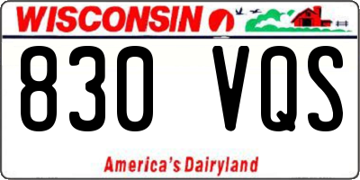 WI license plate 830VQS
