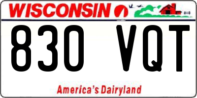 WI license plate 830VQT