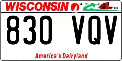 WI license plate 830VQV