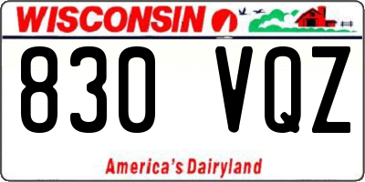 WI license plate 830VQZ