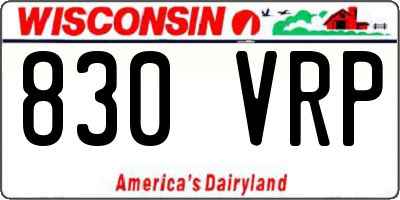 WI license plate 830VRP