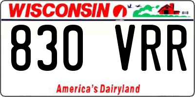 WI license plate 830VRR