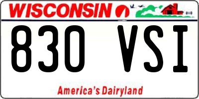 WI license plate 830VSI