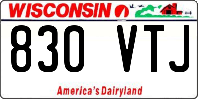 WI license plate 830VTJ