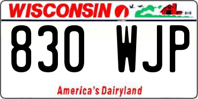 WI license plate 830WJP