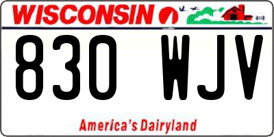 WI license plate 830WJV