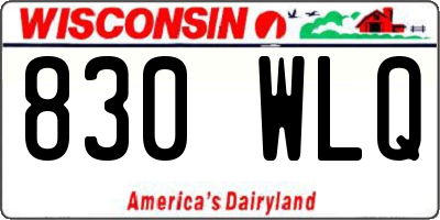WI license plate 830WLQ