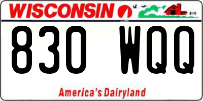 WI license plate 830WQQ