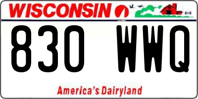 WI license plate 830WWQ