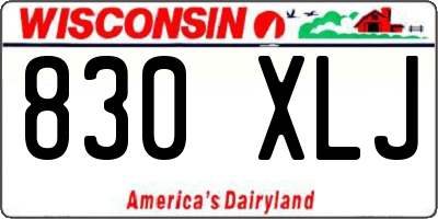 WI license plate 830XLJ