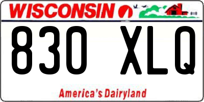 WI license plate 830XLQ