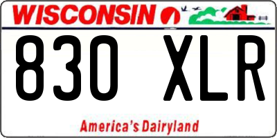 WI license plate 830XLR