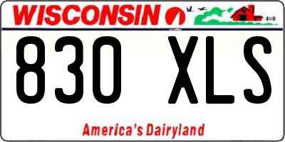 WI license plate 830XLS