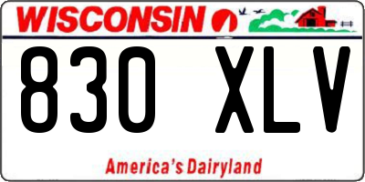 WI license plate 830XLV