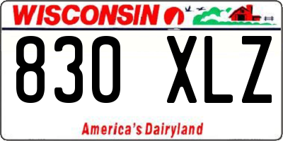 WI license plate 830XLZ