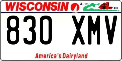 WI license plate 830XMV