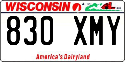 WI license plate 830XMY